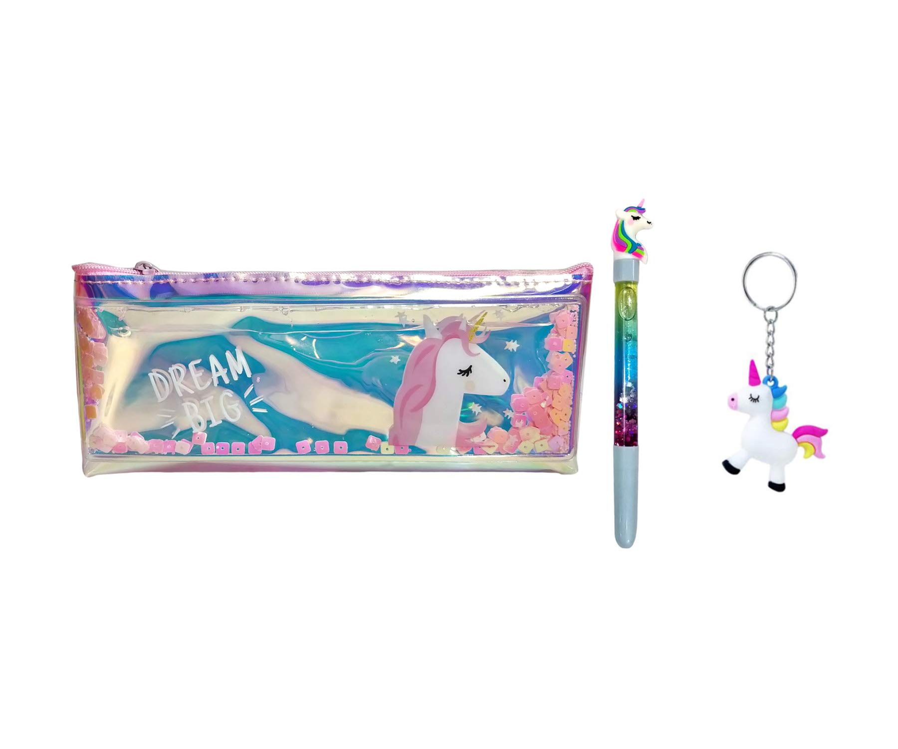 Arishto Unicorn Water Pencil Pouch/Water Pen & Key-Chain Combo Gift Pack for Girls Birthday Return Gifts (Plastic,Pack of 3, Pink) (B084YXPN24) Amazon Price History, Amazon Price Tracker