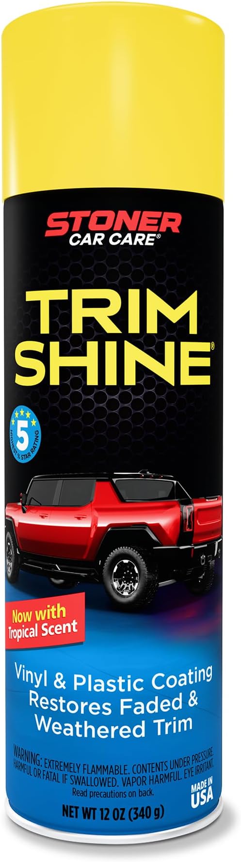Stoner Car Care 91034 Trim Shine – Vinyl and Plastic Protectant for Interior and Exterior Detailing, Restores OEM Color, Adds Shine, UV and Water Protection, Non-Greasy, Fast-Drying – 12 oz