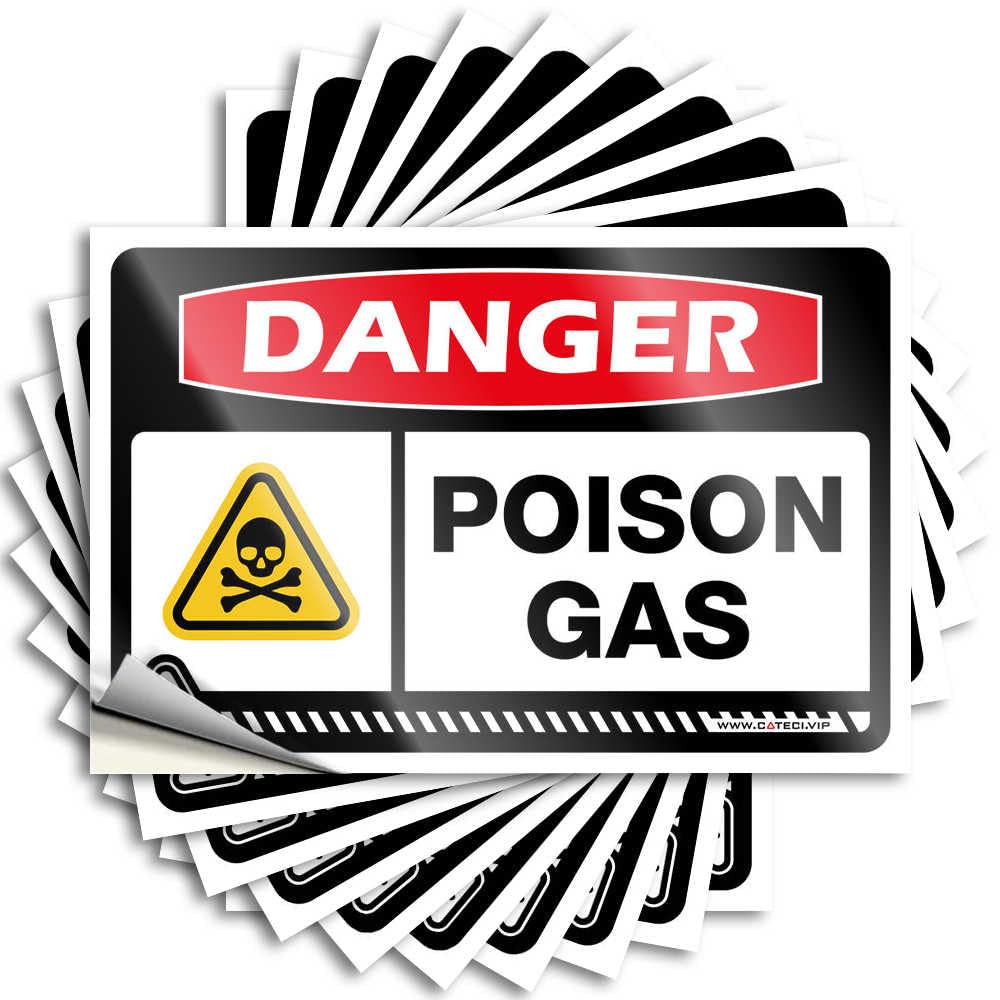 Books Decal, Backyard Bar Decor Hat Danger Poison Gas | Funny Quote Ideas Decals(12X18CM)