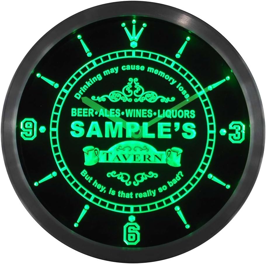 ADVPRO ncpx0499-b TOBY'S Tavern Wine Bar Ale Beer Pub LED Neon Sign Wall Clock