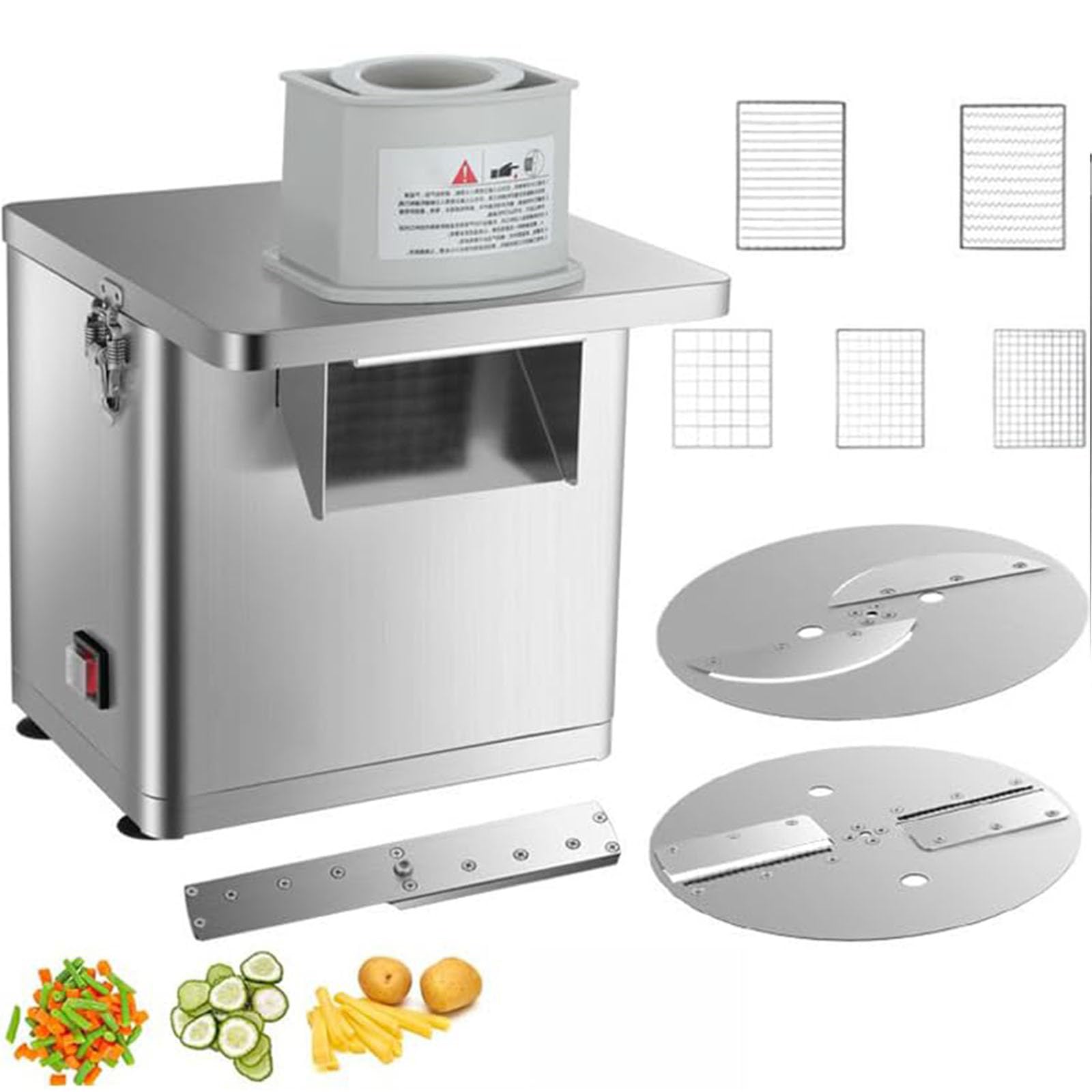 YXYLJOZ French fry cutters, vegetable and fruit dicer, equipped with a full set of blades, can be used to dice and slice potatoes, onions and salads, food shredder
