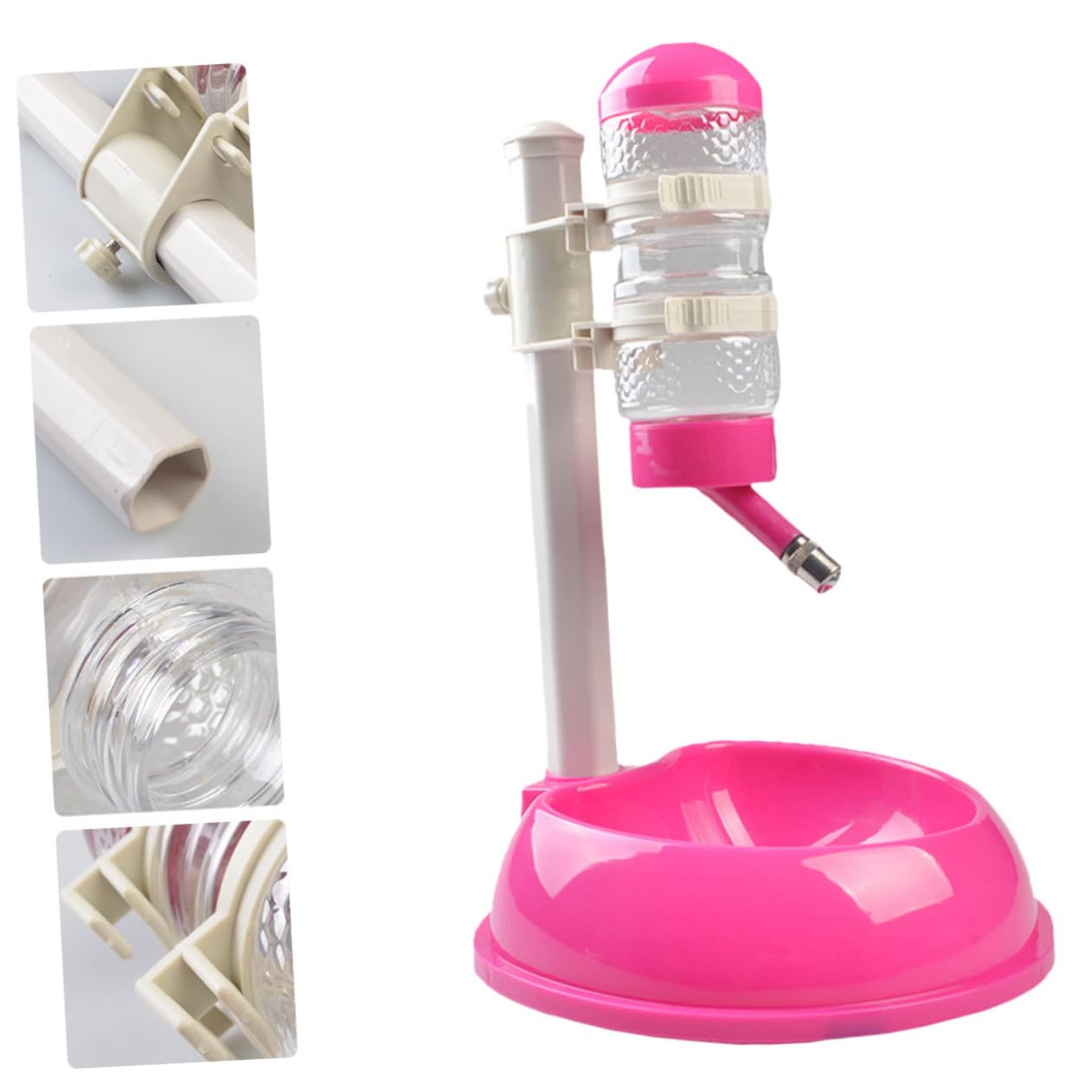Alimentador Automático para Mascotas Bebedero y Comedero Regulable en Tamaño, Capacidad 500ml, Material PP y PVC, Adecuado para Perros y Gatos