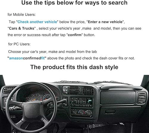 Miniatura 2 de Cubierta de tablero personalizada para Chevy Chevrolet S10 Blazer 1998-2005, GMC Jimmy Sonoma EnvoyOldsmobile Bravada 1998-2005, tapete para tapete