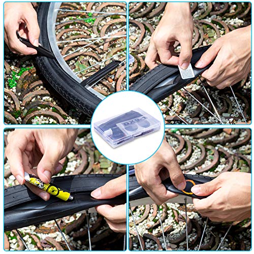 image for Maifede Bike Inner Tire Patch Repair Kit - with 11 PCS Vulcanizing Pat
