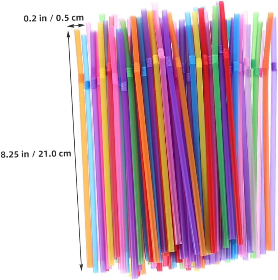 Alipis 1000pcs Disposable Plastic Straws drinking straws for Parties Picnics and Outdoor Gatherings Lightweight and Cocktail Stirrer