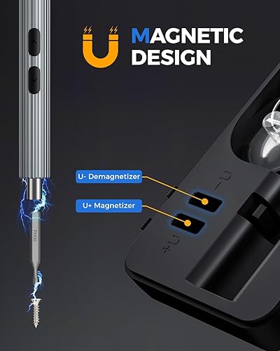 Miniatura 6 de LIFEGOO Kit de destornilladores inalámbricos, taladro inalámbrico de 3.6 V, juego de destornilladores eléctricos 37 en 1, destornillador automático