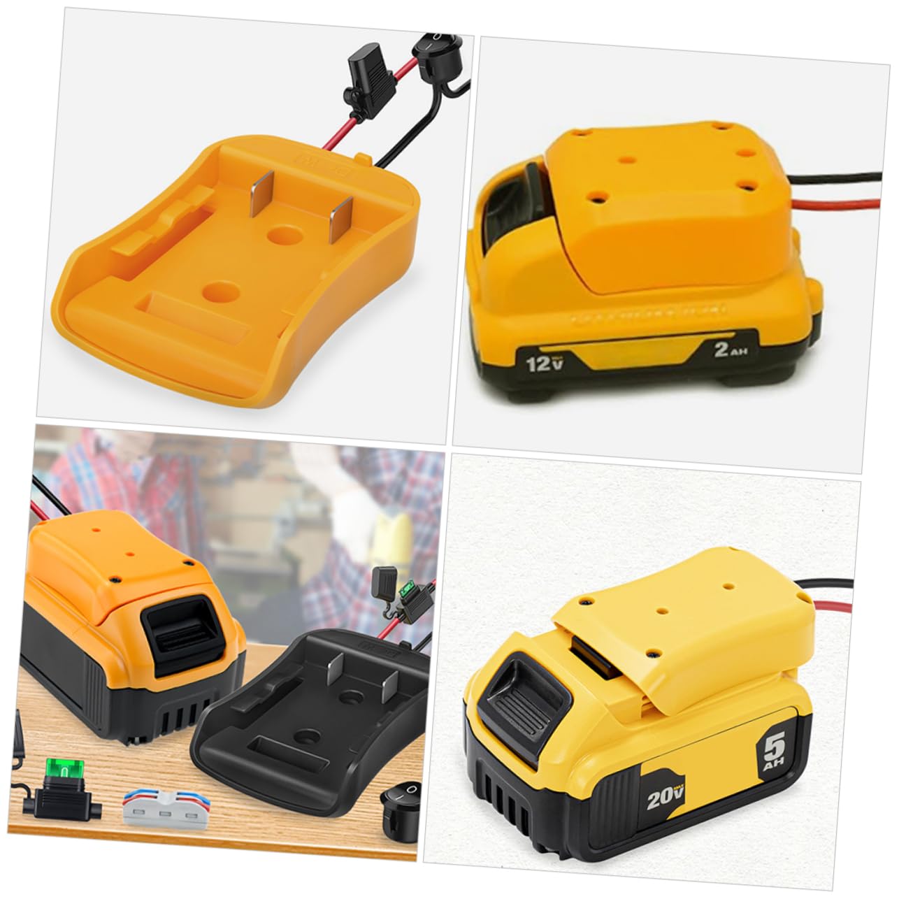 Tofficu Adattatore Per Batteria Da 5 Pezzi Convertitore Per Caricabatteria Adattatore Di Alimentazione Adattatori Fai Da Te Connettore Di Alimentazione Per Batteria Connettore Di