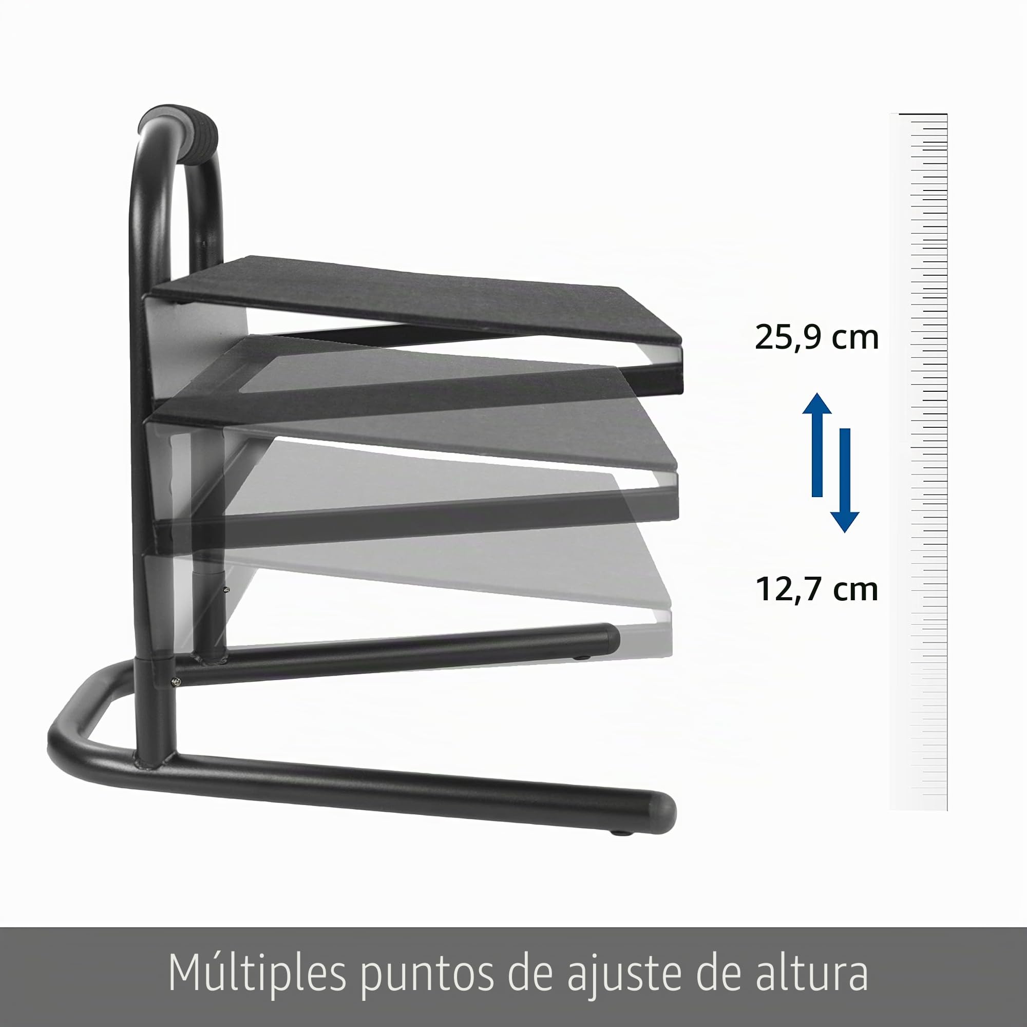 VIVO Plataforma ergonómica negra de altura ajustable para reposapiés para escritorios de pie (STAND-FT01)