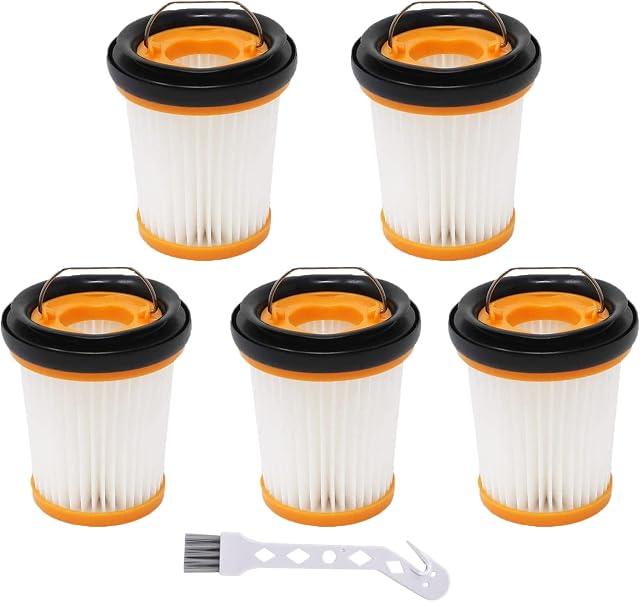 5 Pack Replacement Fabric Vacuum Filter for Shark ION W1 WV200UK WV251UK Cordless Handheld Vacuum WV201, WV205, WV220. Compare to Part # XHFWV200