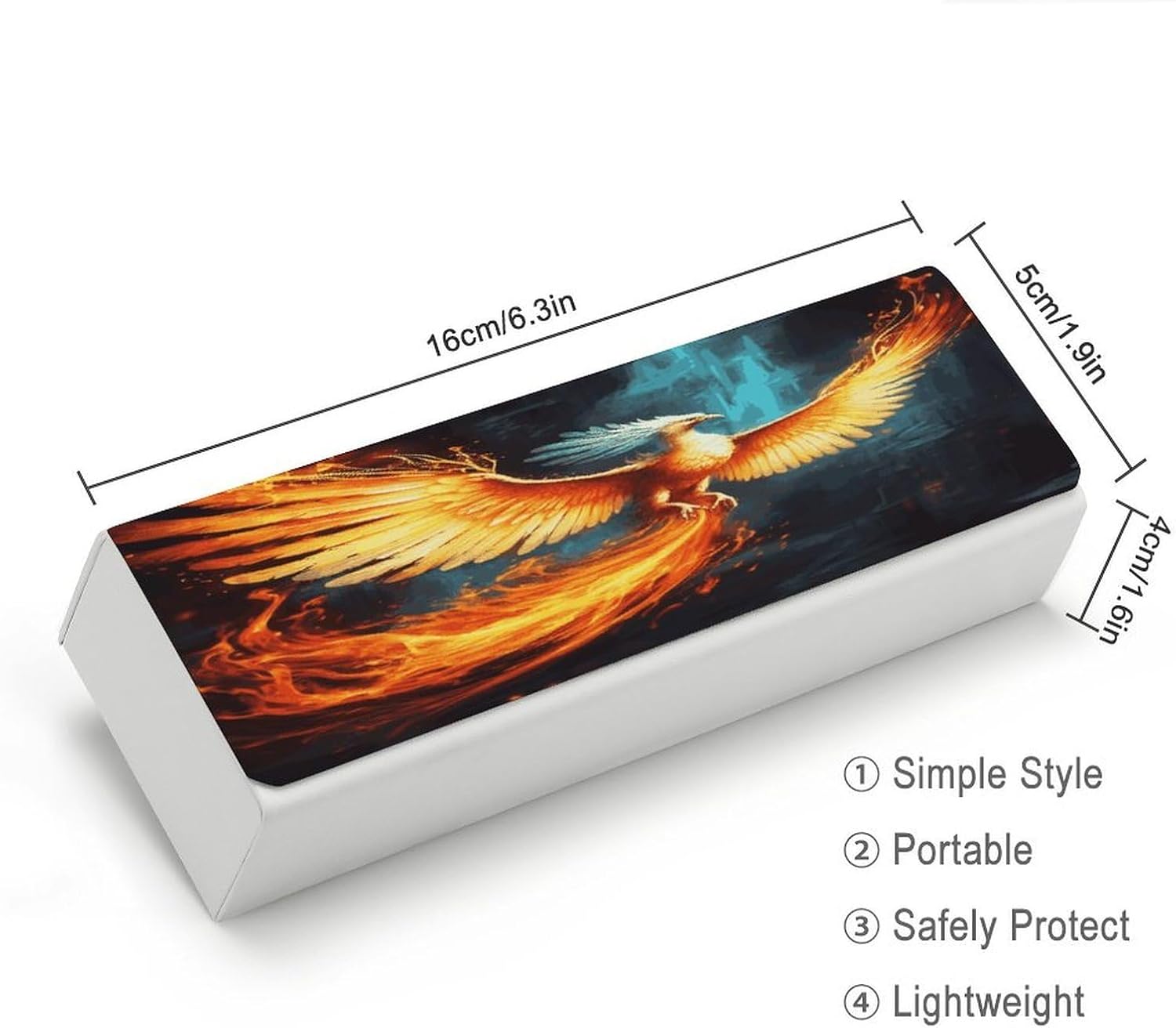 Leather Hard Shell Glasses Case, Portable Travel Sunglasses Case image 2