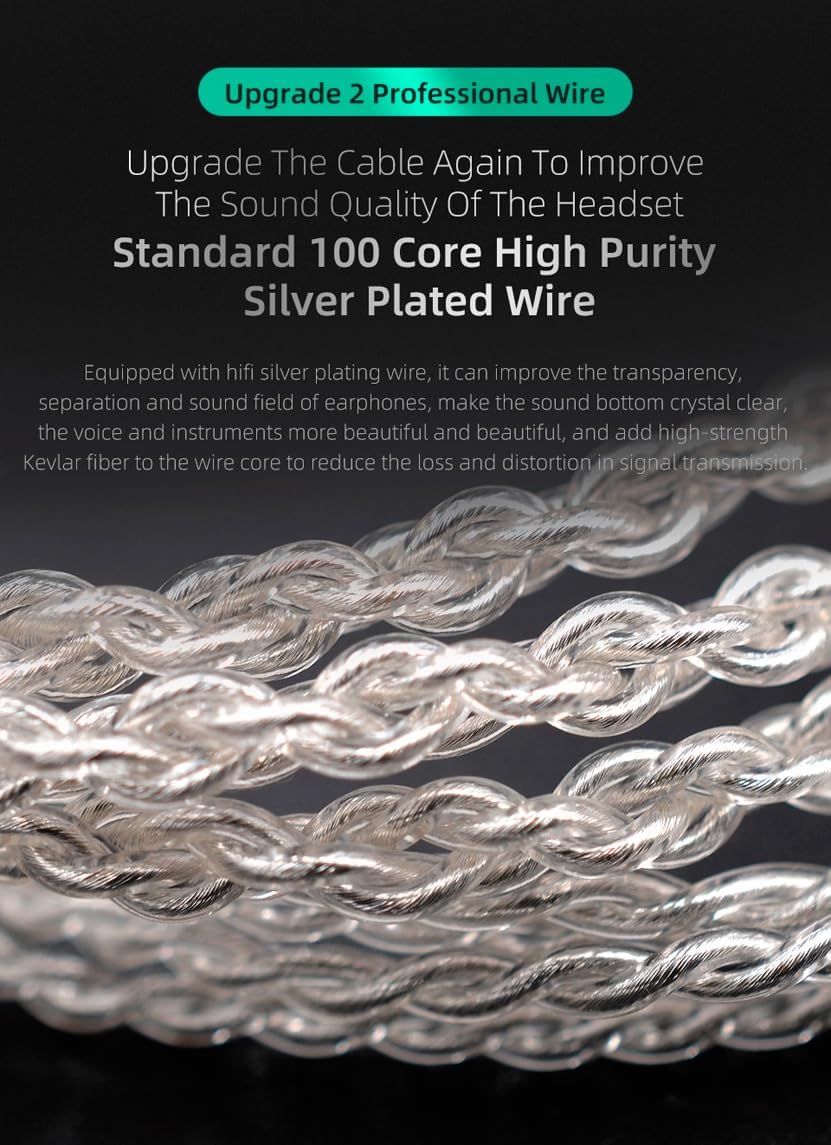 KZ ZST X Earbuds with Microphone Cyan