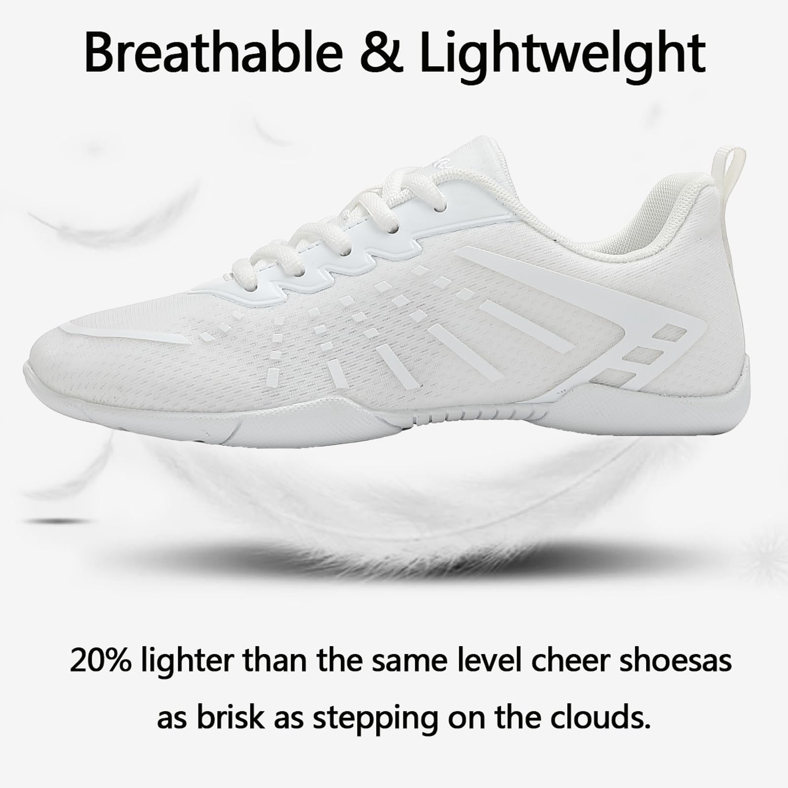 Zapatos de Porrista para Mujer Cheer Zapatillas Cheerleader Cheerleading Niña Yoga Entrenamiento Danza Caminar Gimnasia Deportes al Aire Libre