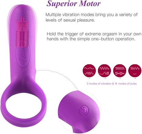 Utimi Anillo Vibrador pene vibrado para Pene Masajeador ...