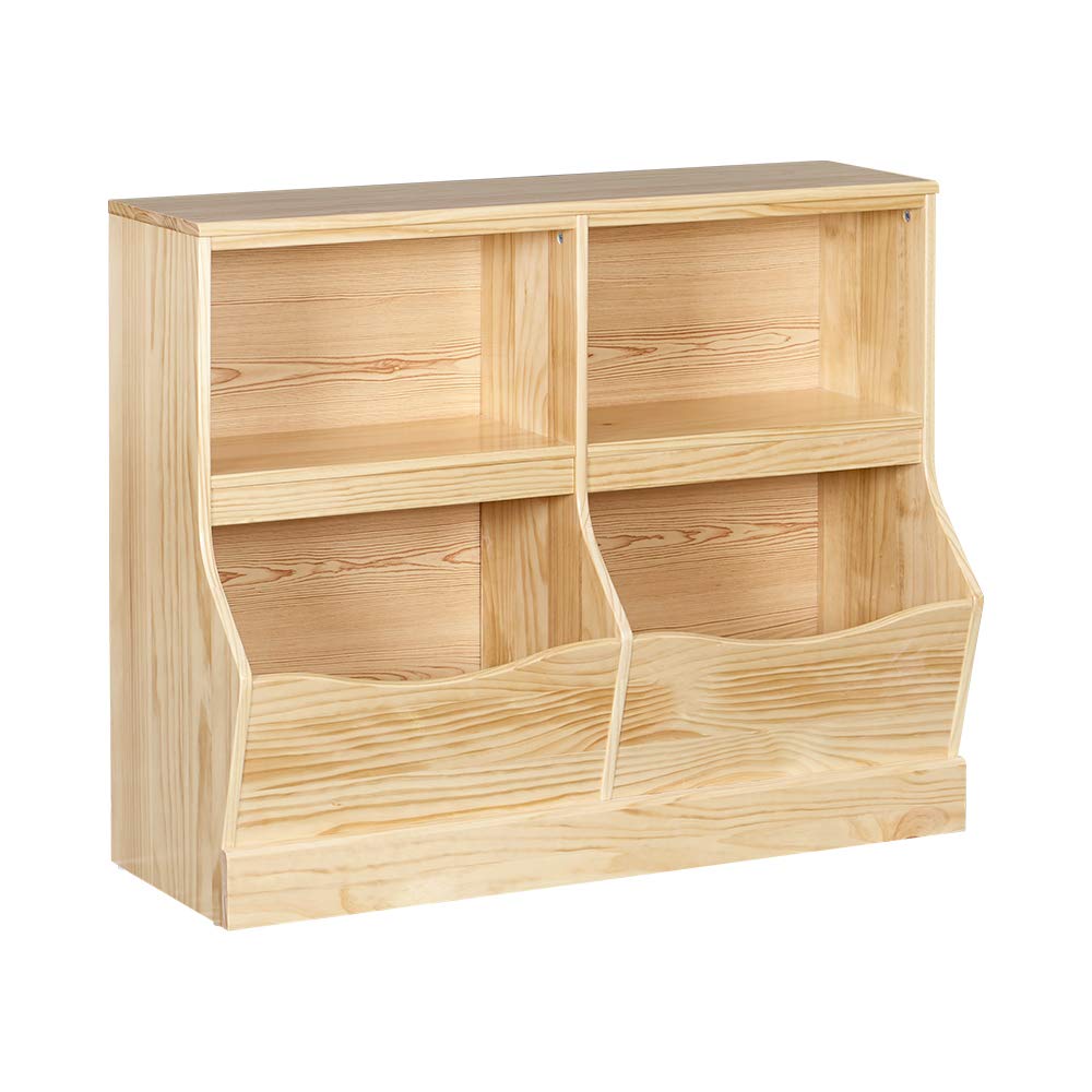 Buy MUSEHOMEINC Wood Toy Storage with 4 Open Toy Storage Shelf