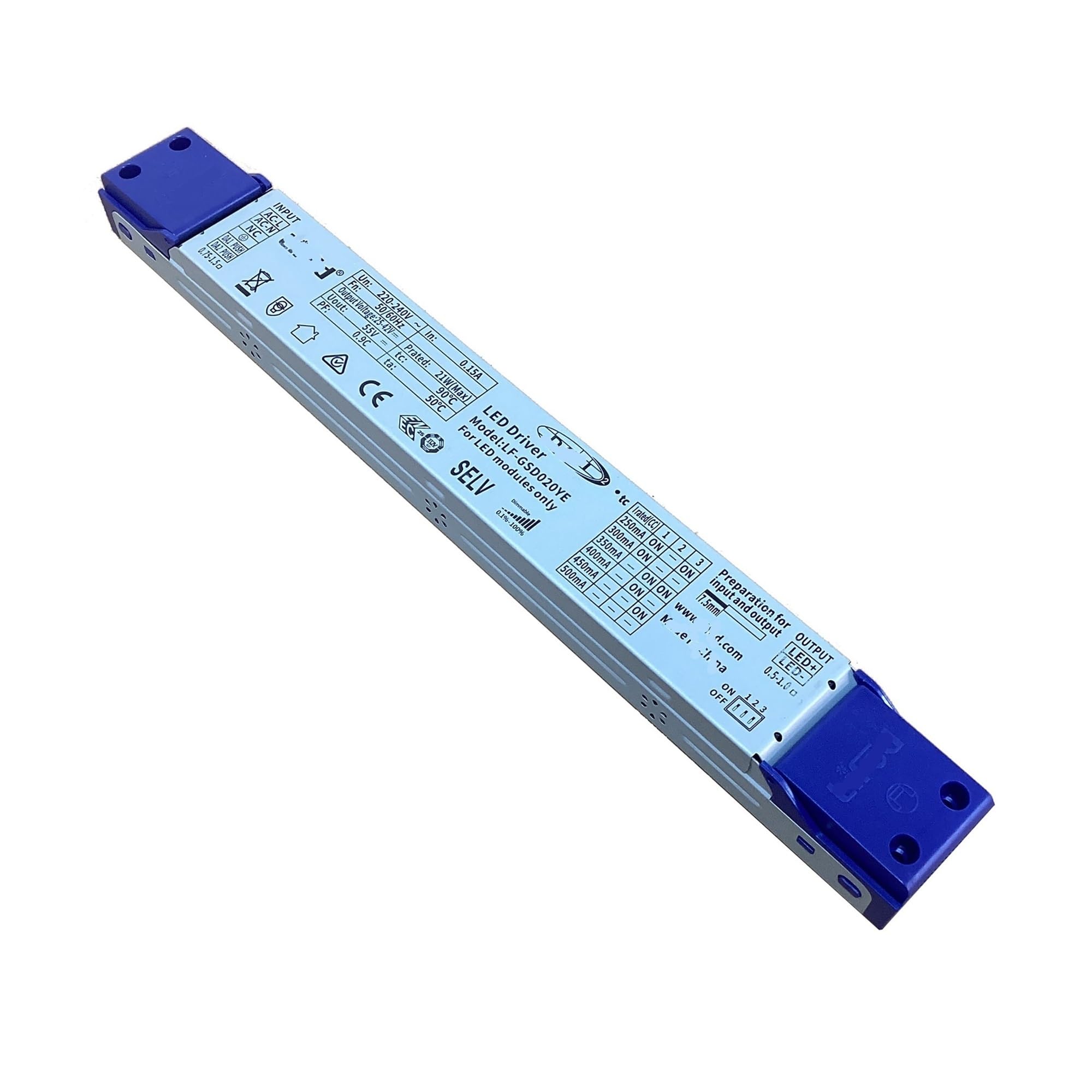 Alimentation LED Dali linéaire 250mA-500mA pour éclairage graduable