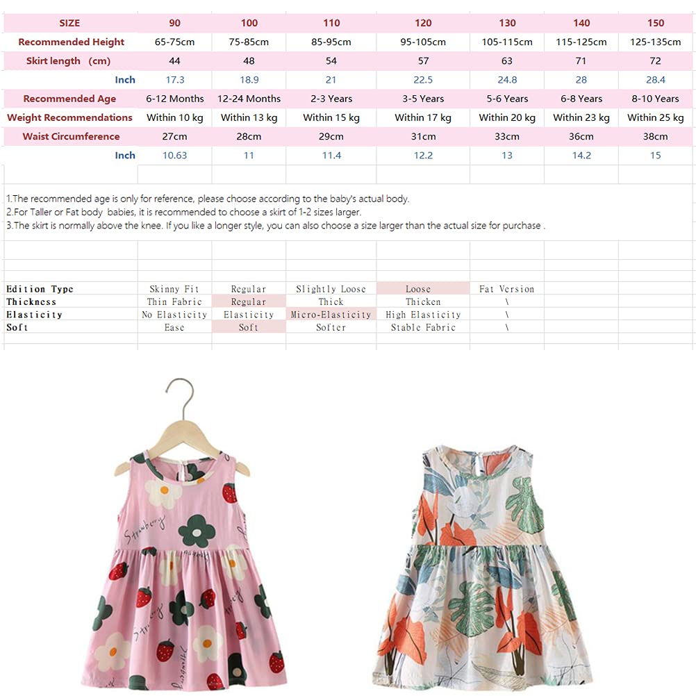 Vestido de verano para niñas, diseño de flores, sin mangas, para niña, 6 meses y 10 años