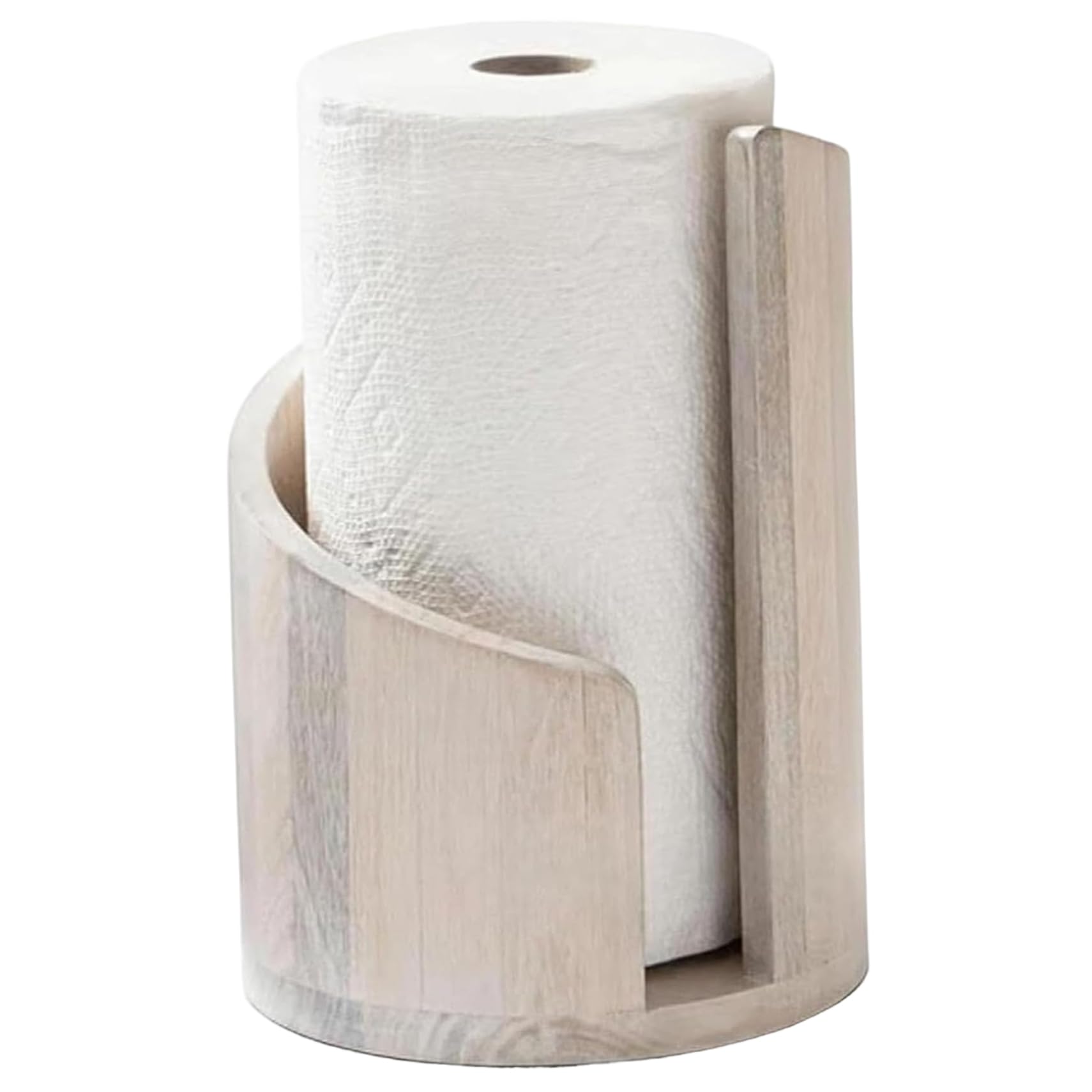 Soporte para toallas de papel de madera para encimera de cocina y baño moderno