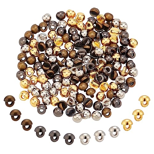 NBEADS 200 Pcs 4 Colors Mini Shank Buttons