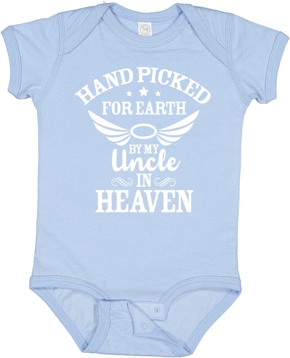 inktastic Handpicked for Earth By My Uncle in Heaven with Angel Baby Bodysuit