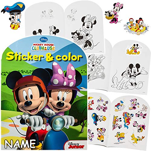 32 Seiten großes XL Malbuch - A4 - Disney - Mickey & Minnie Mouse - mit vielen Sticker & Aufkleber - Dickes… – Bild 4