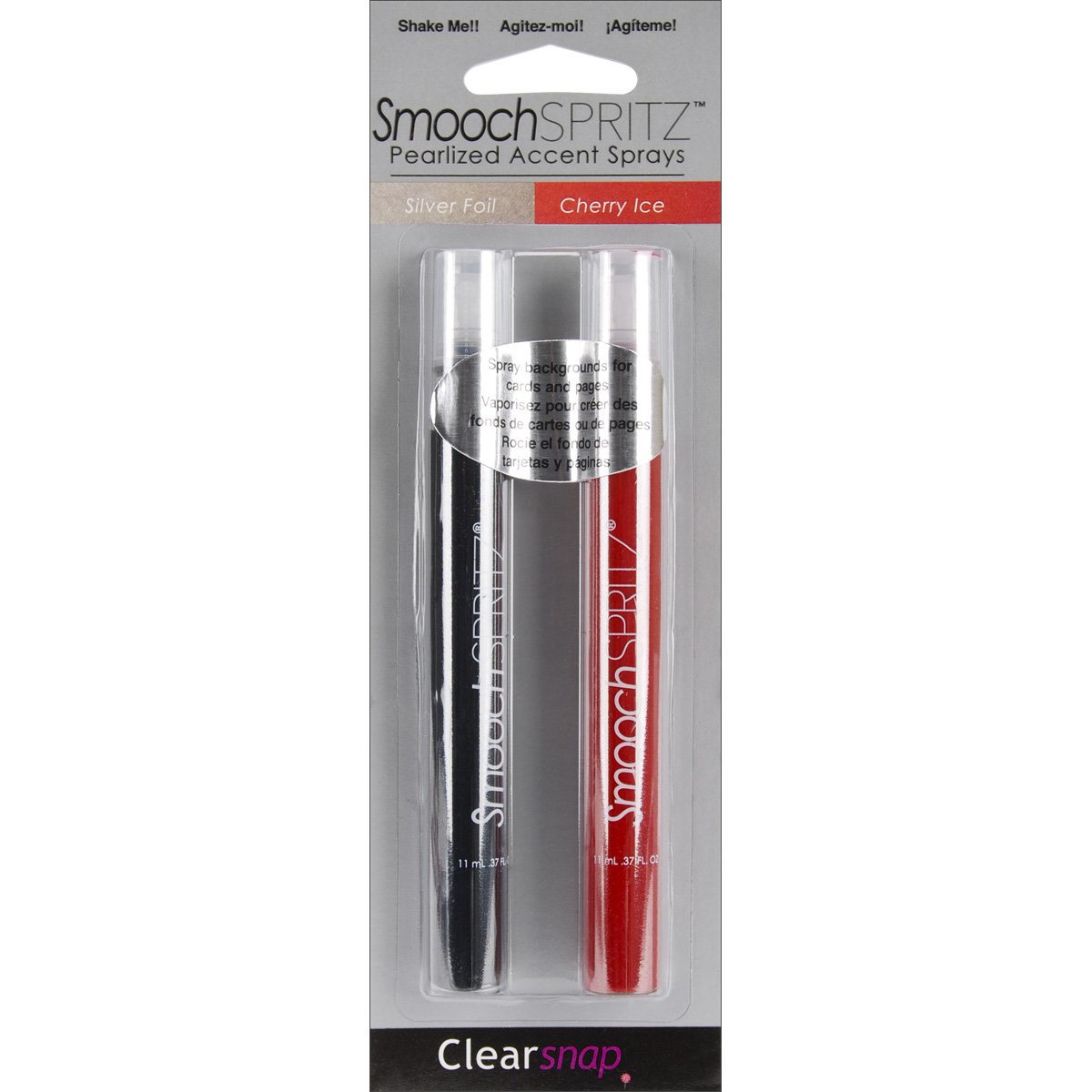 Smooch Spritz Silver Foil and Cherry Ice Accent Spray, 2-Pack