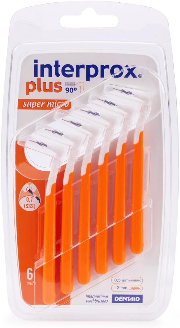 INTERPROX 0.5 MM Orange Super Micro Plus INTERPROXIMAL Brush 6'S