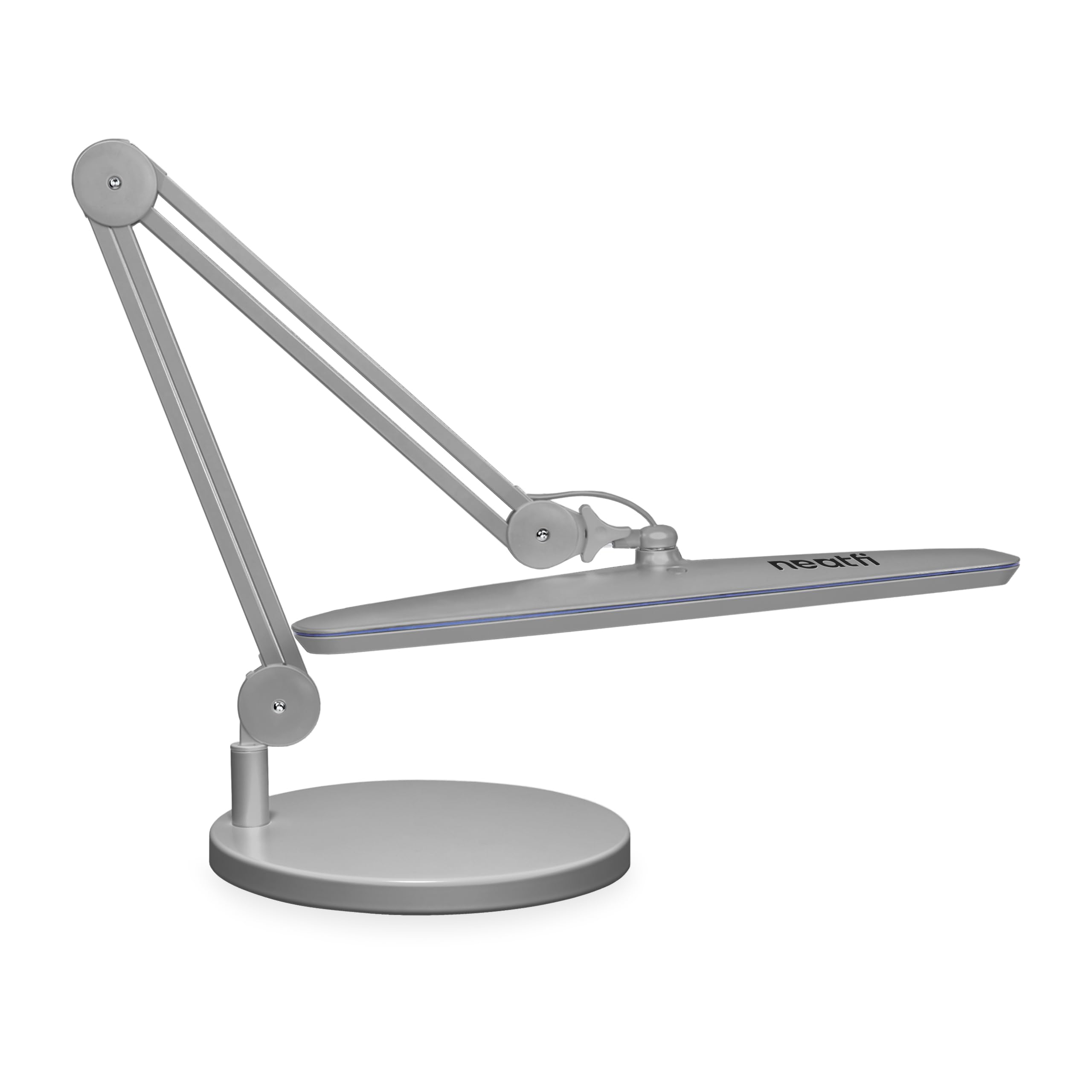 Neatfi 2200LM 24W LED Desk Lamp w/Base, Non-CCT 23-Inch Wide Head (Silver)