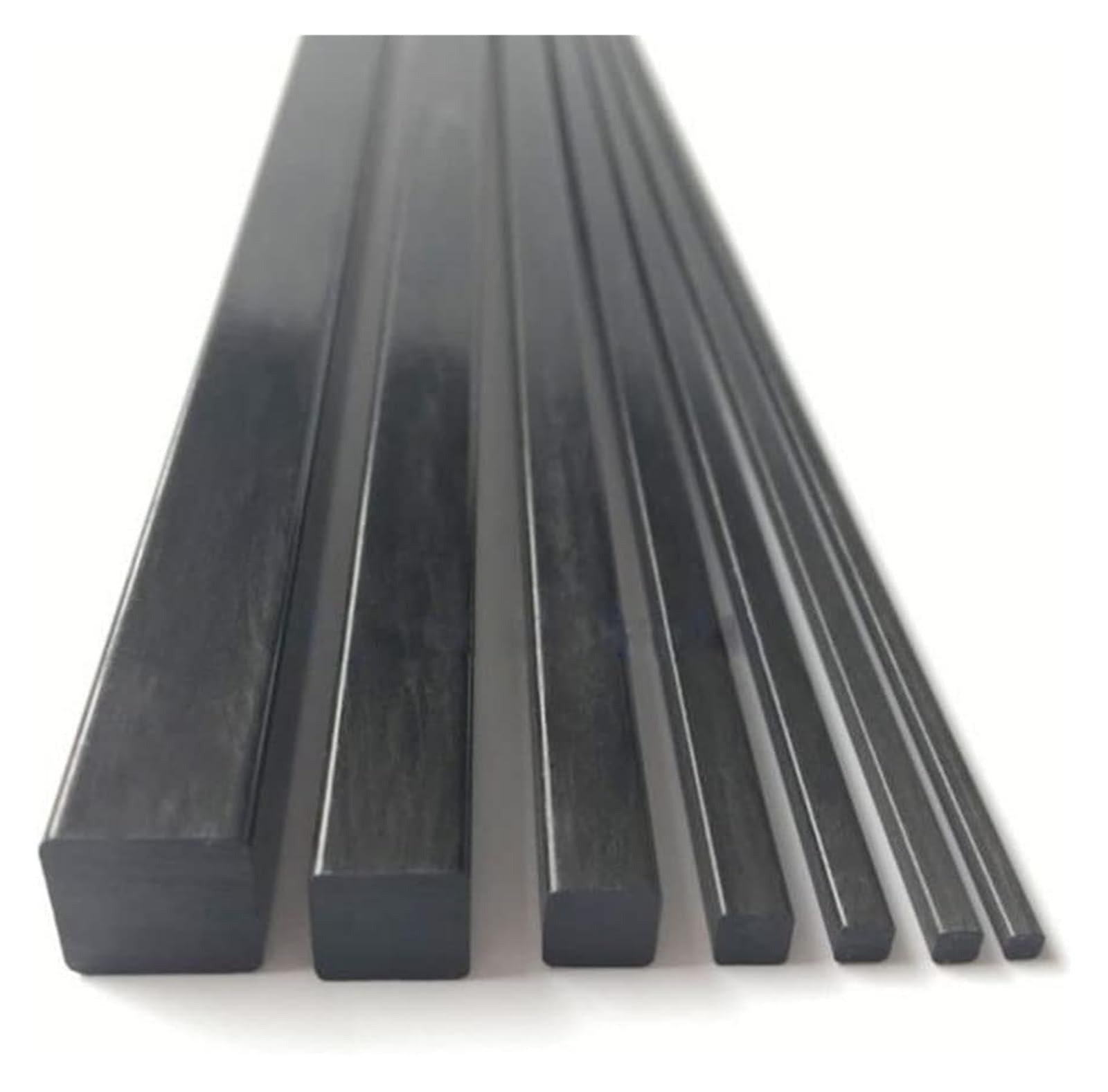 Lot de 5 tiges carrées pultrudées en fibre de carbone, diamètre extérieur 2 mm/2,5 mm/3 mm/4 mm/5 mm/6 mm/8 mm/10 mm, longueur 500 mm(5mm)