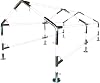 6 Leg Style HIGH Peak Canopy Carport Connectors for EMT Pipe with Horizontal Pipe Supports 120 Degree Angle Pipe Fittings Choose Size Connects 1” Pipes