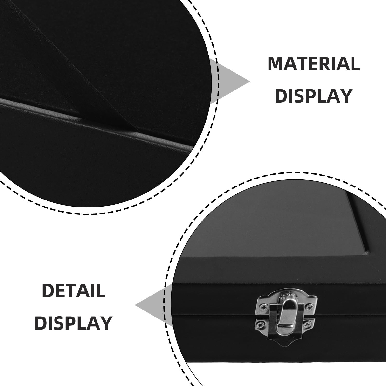 Angoily Scatola Porta Gioielli e Spilla in Velluto Nero Coperchio Acrilico Trasparente, Organizzatore Portatile per Collezione in Casa e Ufficio