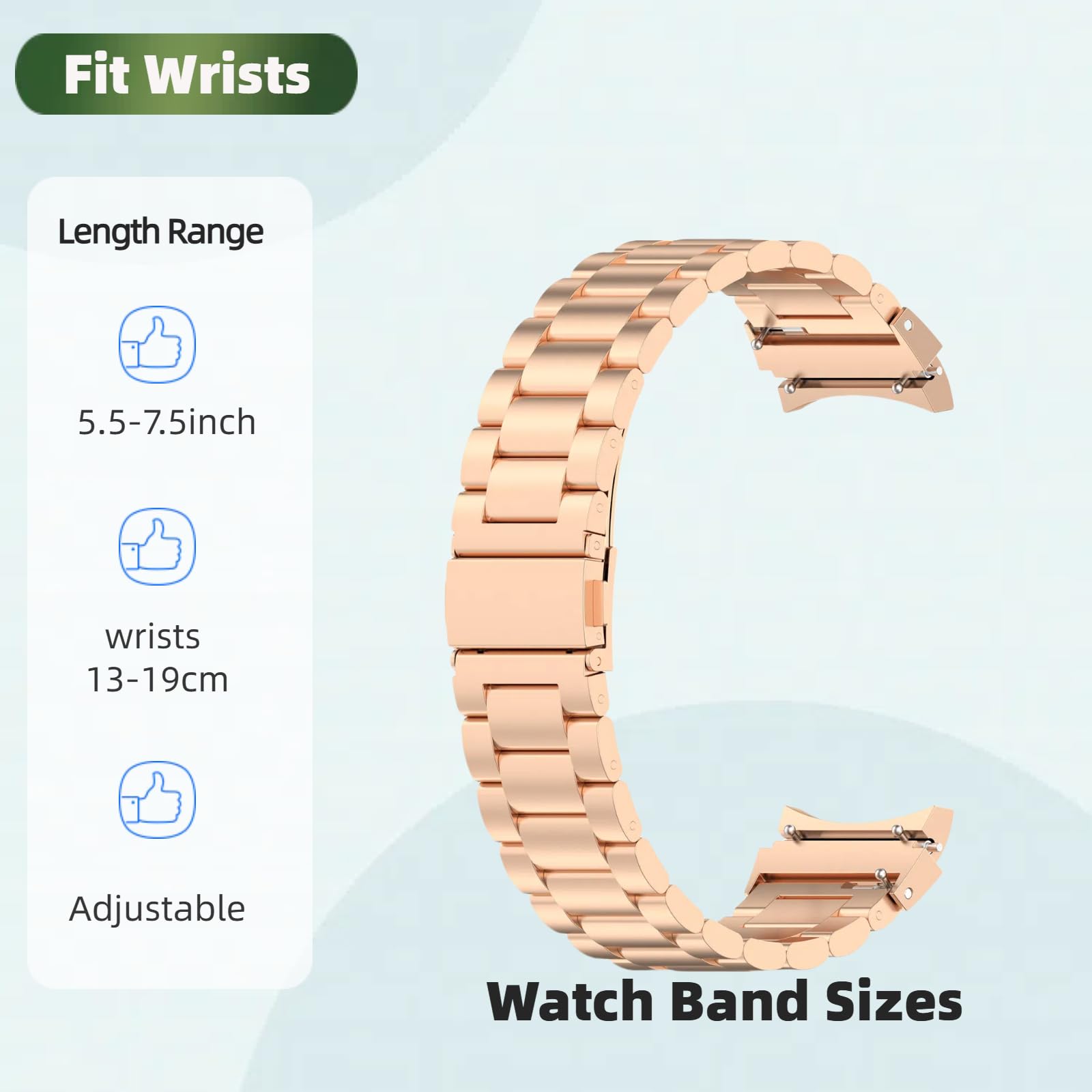 Compatible avec Samsung Galaxy Watch 7 40 mm/44 mm en acier inoxydable avec coque en TPU et coque de protection anti-chocs, design respirant et réglable pour homme et femme