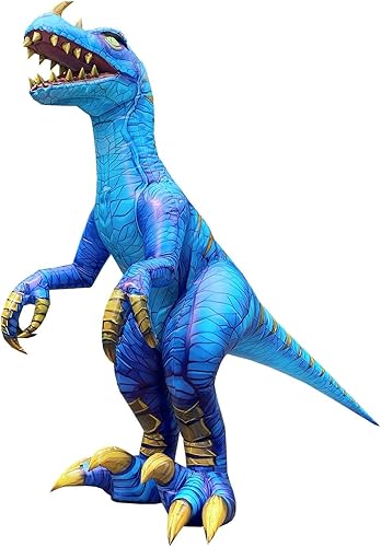 WEI ZHENG Disfraz inflable de Velociraptor Disfraz inflable de dinosaurio Raptor Disfraz de Halloween