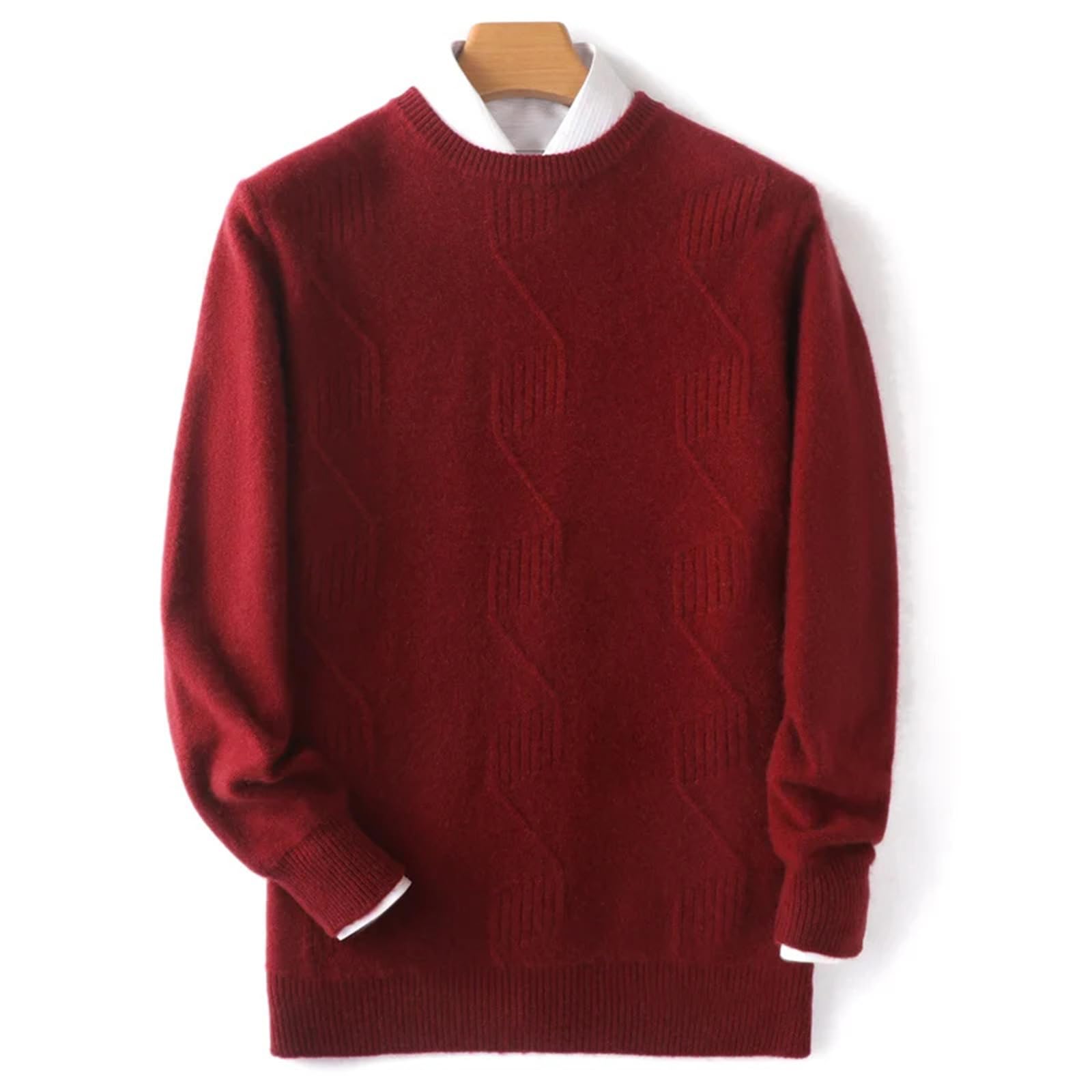 Inverno Uomini Maglione di Lana O-Collo Uomini Maglioni di Cashmere Knit Pullover per Uomo Maglieria Uomo Maglione