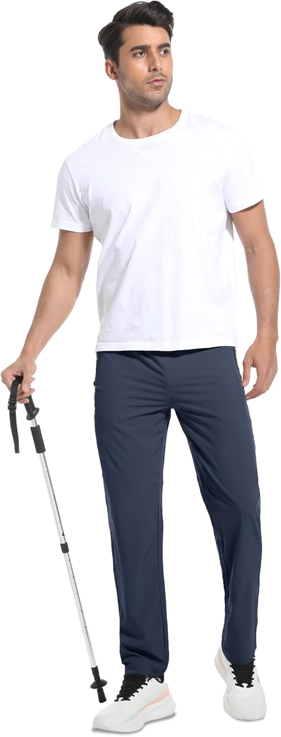 Men's Hiking Pants Lightweight Quick Dry Waterproof Breathable Athletic Joggers Track Running Sweatpants - Image 6