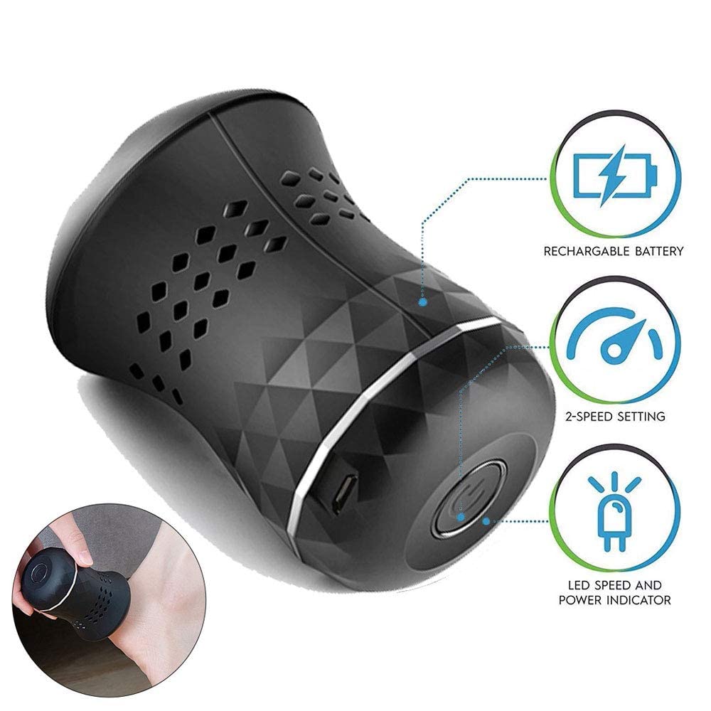 Removedor de callos eléctrico - Lima portátil para pies de piel muerta, amoladora de pies con carga USB con aspiradora, amoladora de pies de doble velocidad inalámbrica para talones agrietados, blanco