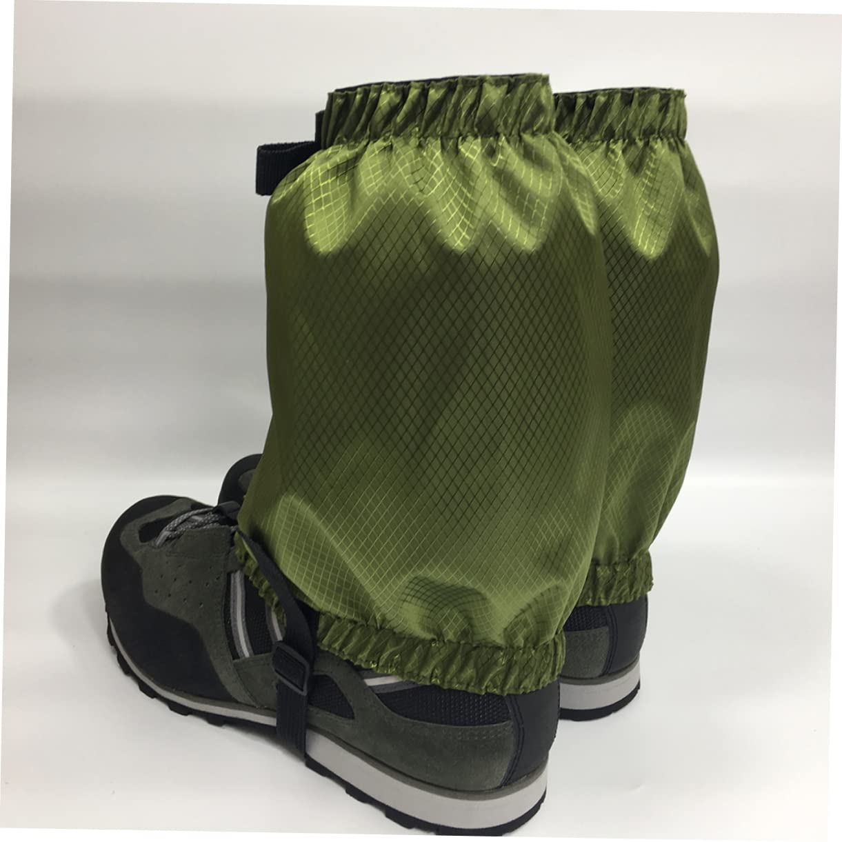 KOMBIUDA 3paia Ghette Ankle Impermeabili Regolabili per Escursionismo e attività Outdoor Ghette Leggere Traspirante per Neve e Pioggia Verde Scuro