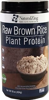 Bio-Fermented Sprouted Brown Rice Protein (Raw, Organic), 16 oz by Natural Zing