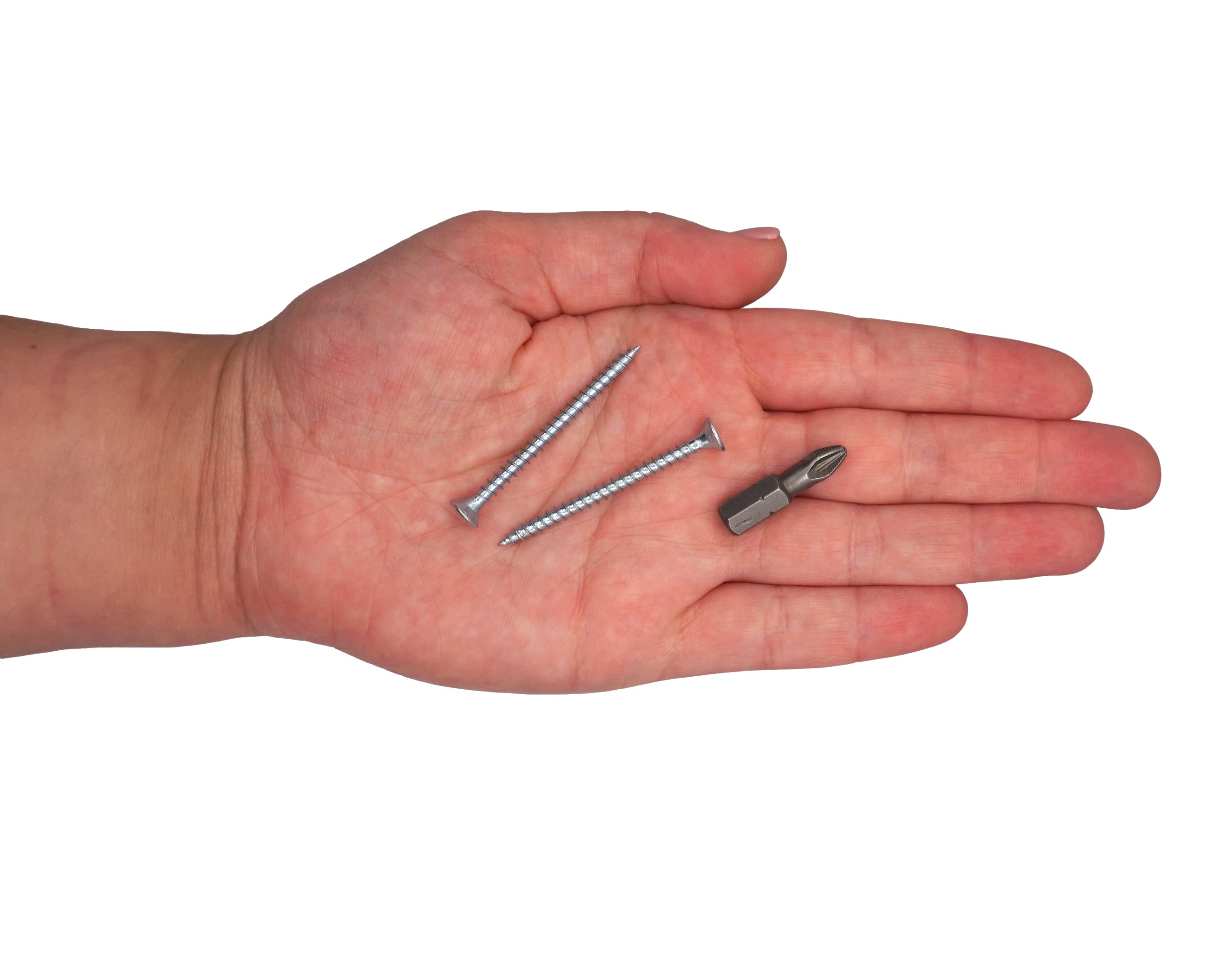 SKIR'CO (Pack of 400 pcs) Zinc Plated Steel 3.5 x 45 mm Silver Wood Screws, Pozidriv Countersunk Head, Chipboard Screws - Image 4