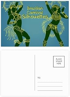 Hula Outline Brazilian Brazil Cultural Postcard Set Birthday Mailing Thanks Greeting Card