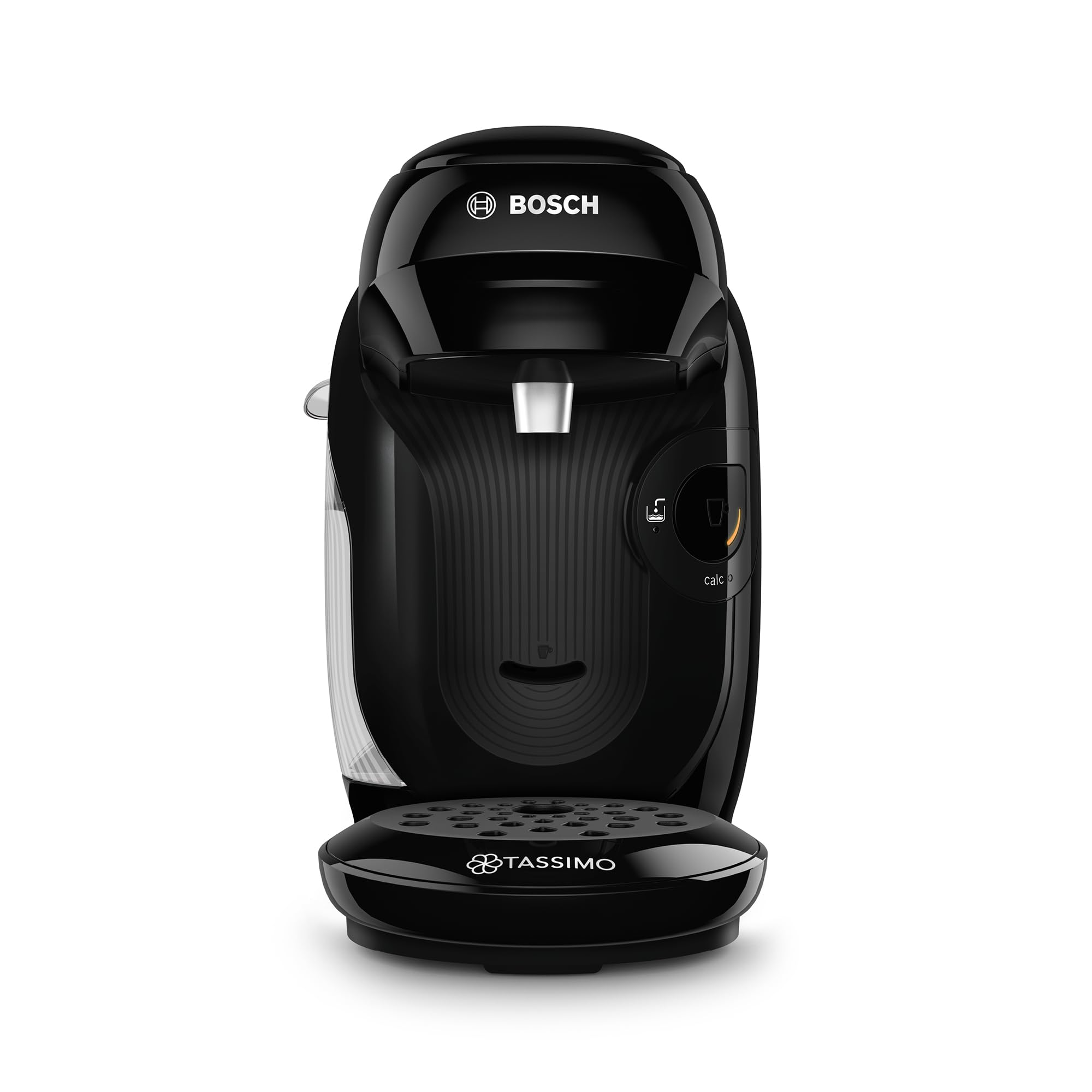 BOSCH - Cafetera multibebida Tassimo Happy Friendly, Hasta 70 bebidas, OneTouch, Preparación individual, Diseño compacto, Intellibrew, Negro, TAS112E