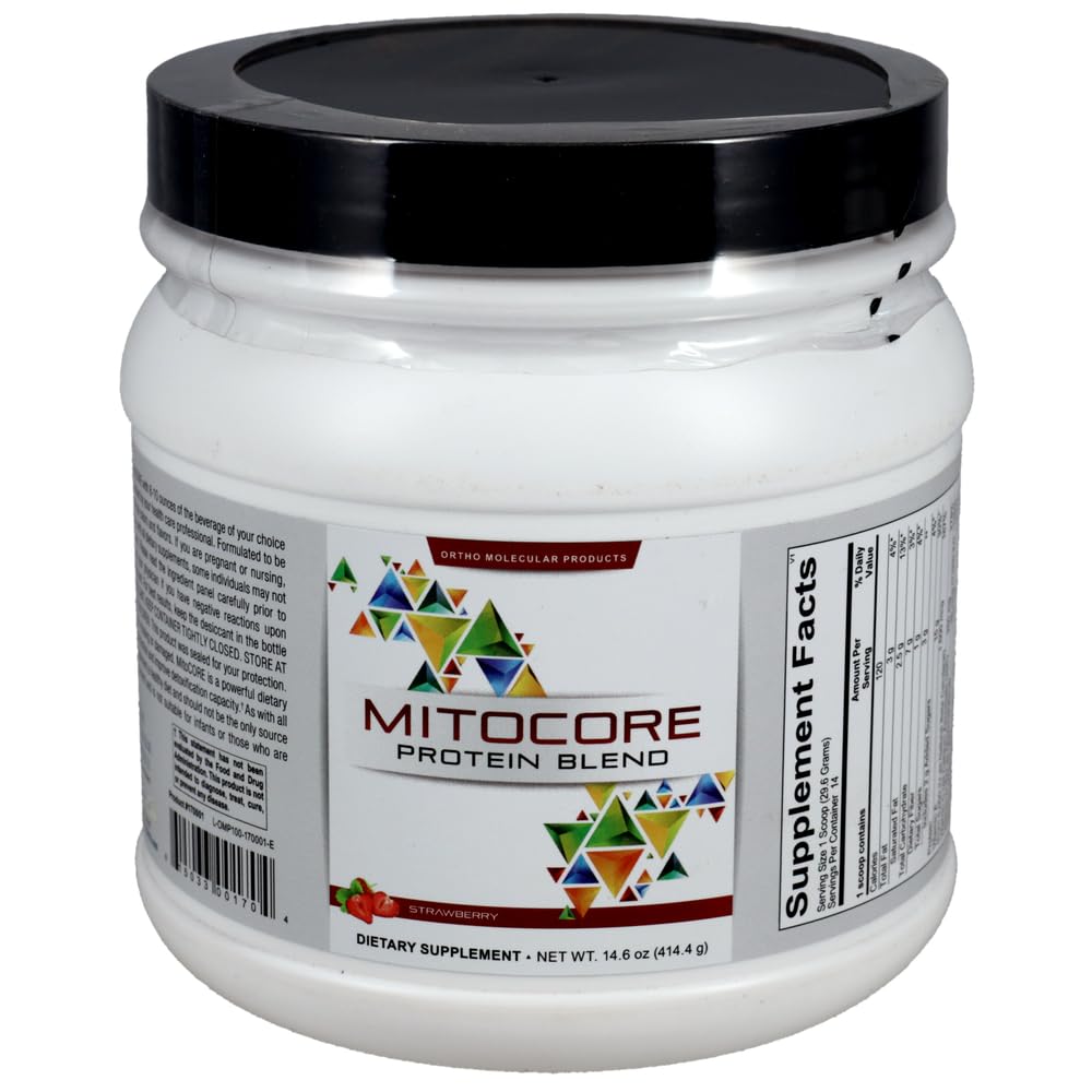 Ortho Molecular Products MitoCORE Protein Blend Strawberry Scientifically Formulated Blend of Nutrients and Protein