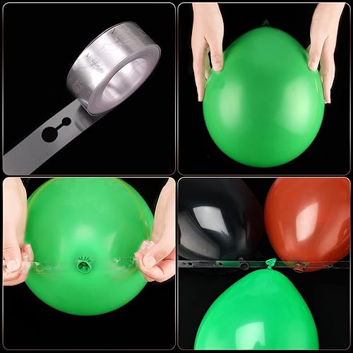 Miniatura 3 de Skylety Juego de 97 globos de fútbol, 6 globos de papel de aluminio, 90 globos de látex y tira larga de globo para decoraciones de fiestas de