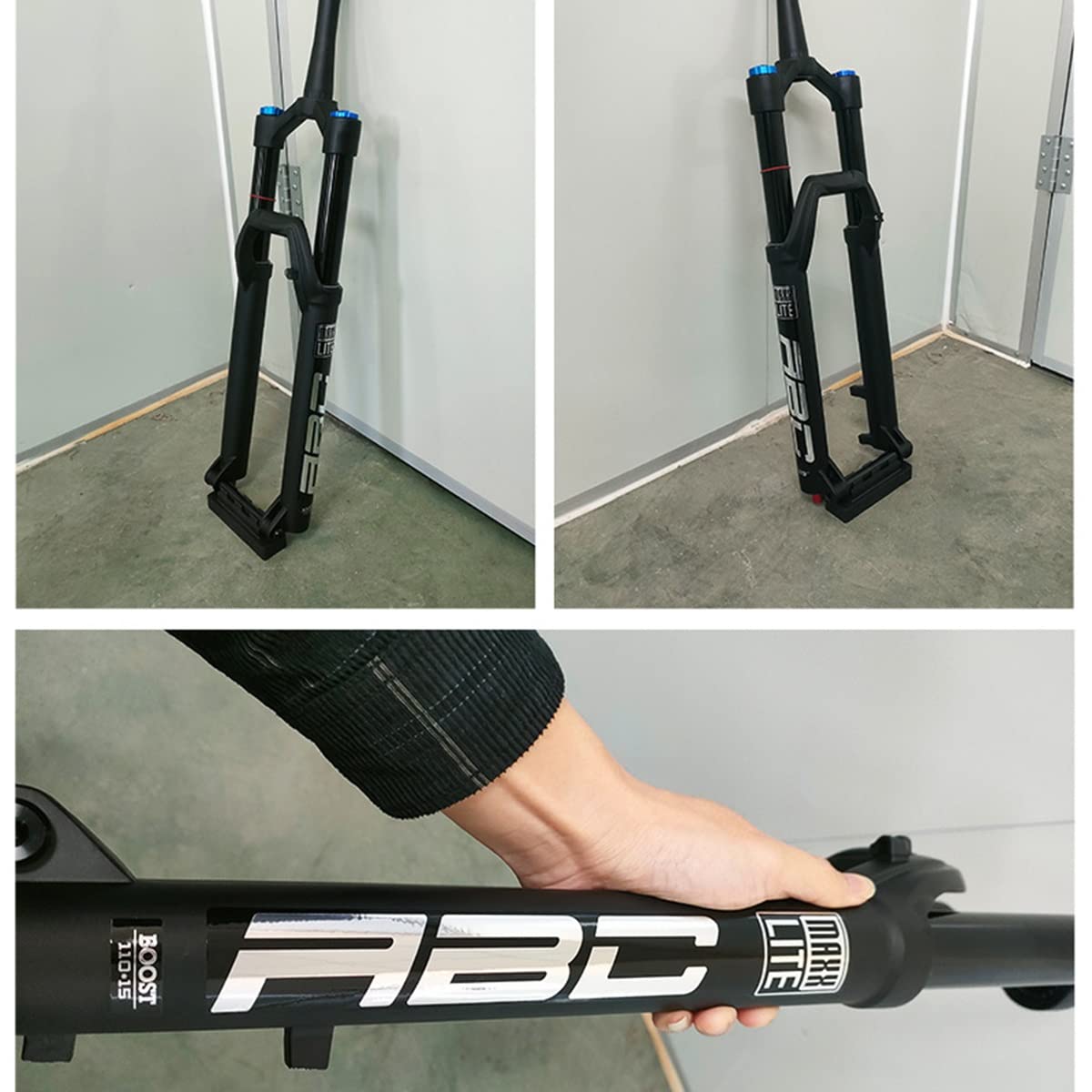 27,5/29 cali przedni widelec do rowerów górskich pneumatyczny z wałem wtykowym 15x110 mm MTB stop magnezu skok sprężyny 160 mm stożkowa przednia rura amortyzacja regulowana (kolor: ręczny, rozmiar 29