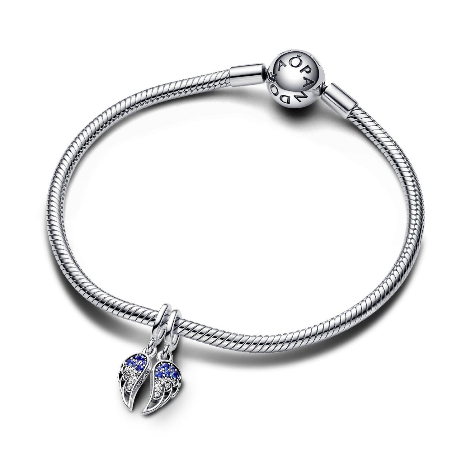 Pandora Moments Charms ze srebra próby 925, serce, skrzydło anioła