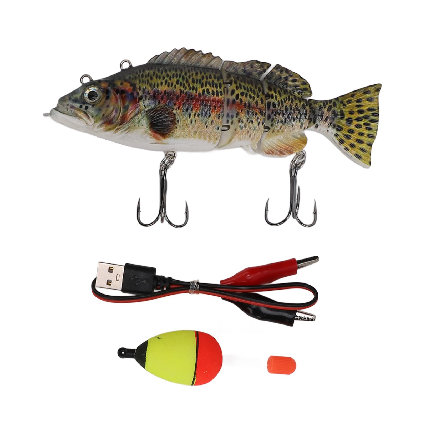 Señuelo de pesca eléctrico, luz LED recargable Wobbler para pesca en agua dulce y salada