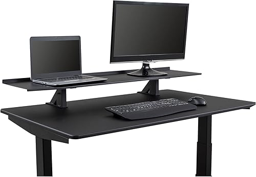 Stand Up Desk Store Soporte de monitor de altura ajustable (48 pulgadas de ancho)