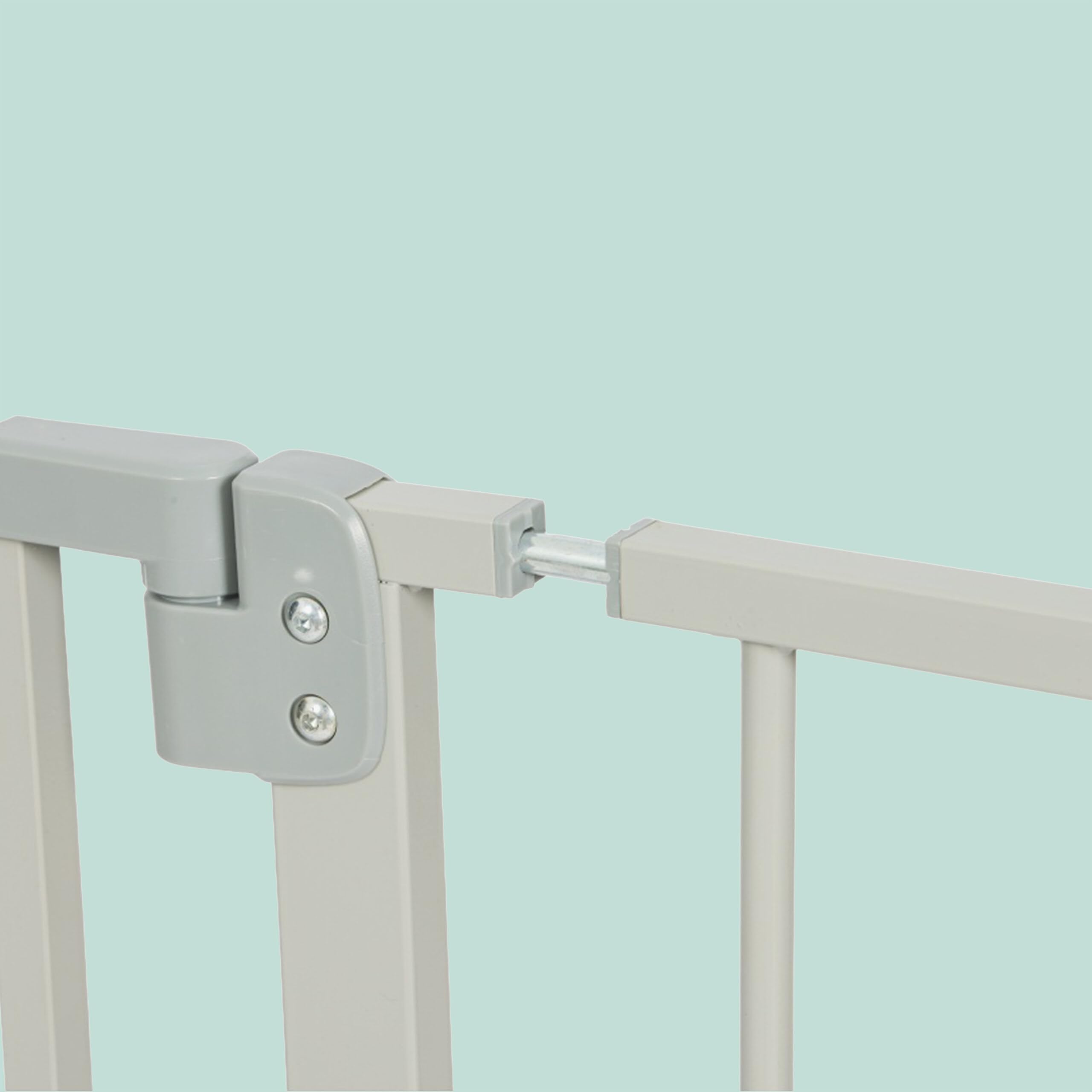 Barrera de Seguridad Relaxdays, 95-100 cm, sin taladrar, bebés y niños, escaleras y Puertas, Gris