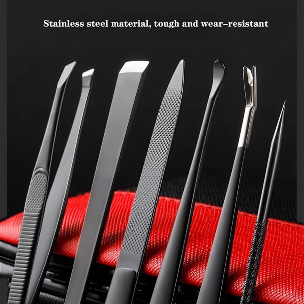 Manicure, pedicure Kit, 11-częściowy zestaw obcinaczy do paznokci, zestaw do manicure, zestaw do pielęgnacji paznokci ze stali nierdzewnej, przenośny zestaw obcinacza do paznokci i