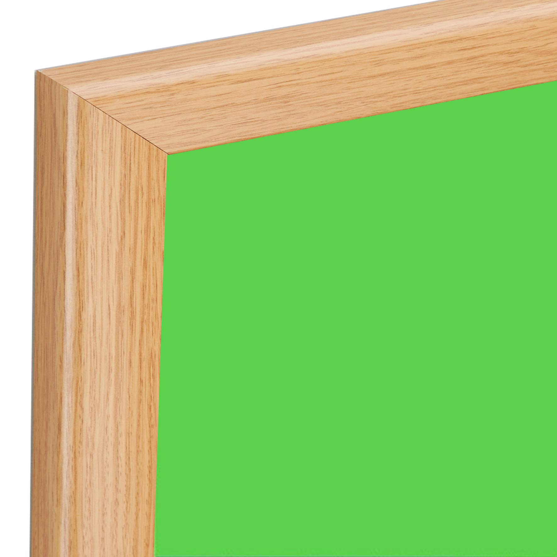 Wonderwall Small Felt Apple Green Noticeboard, 600 X 600 Mm, Eco-Friendly Pinboard With Light Oak Wood Effect Frame, For Office, School, Home