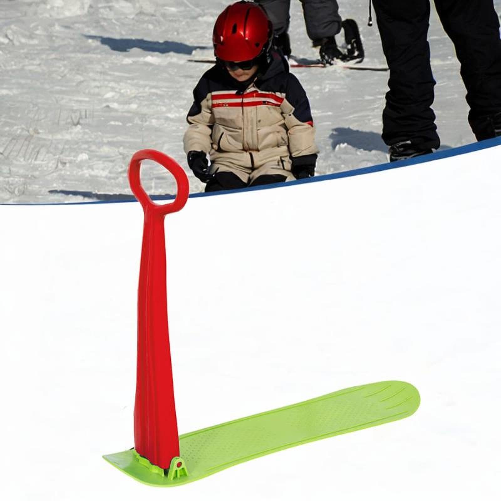 Luge à Neige, Patin à Neige Compact et Portable, Planche à Neige avec Guidon pour 4 Ans et Plus, Extérieur